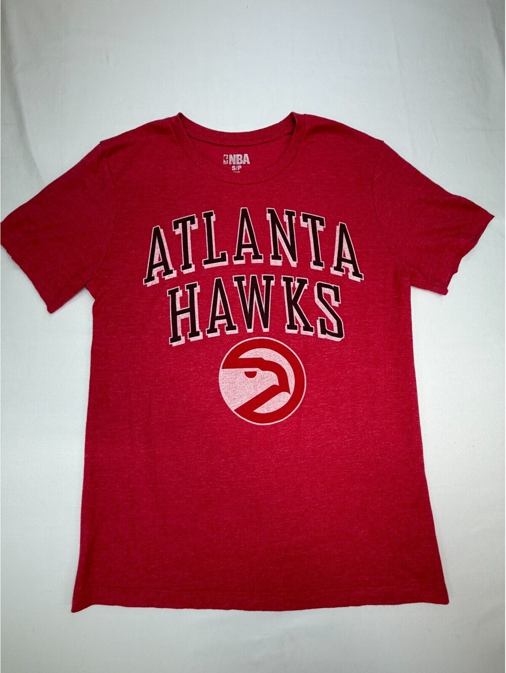 NBA Men's T Shirt Short Sleeve Atlanta Hawks Crew Neck Basketball Size S Red